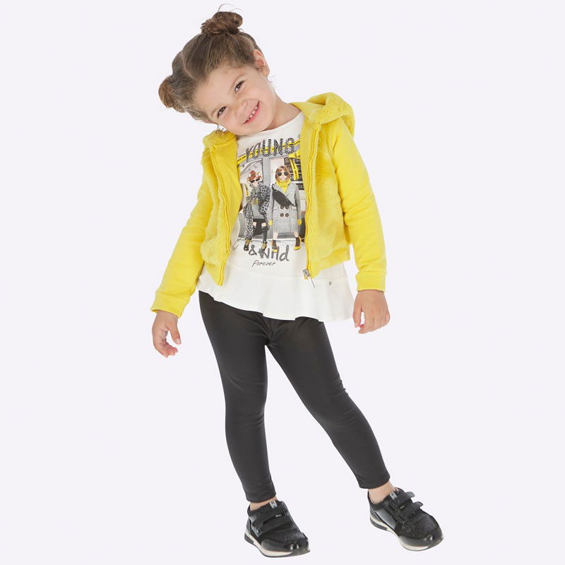 Leginsy zamszowe z połyskiem dla dziewczynki Mayoral 4704-55 Czarny -  - #tag1# - #tag2# - #tag3# - #tag4#