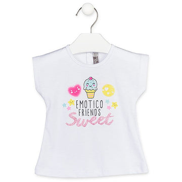 Losan T-Shirt na ramiączkach dziewczęcy Biały 918-1007AA-001 -  - #tag1# - #tag2# - #tag3# - #tag4#