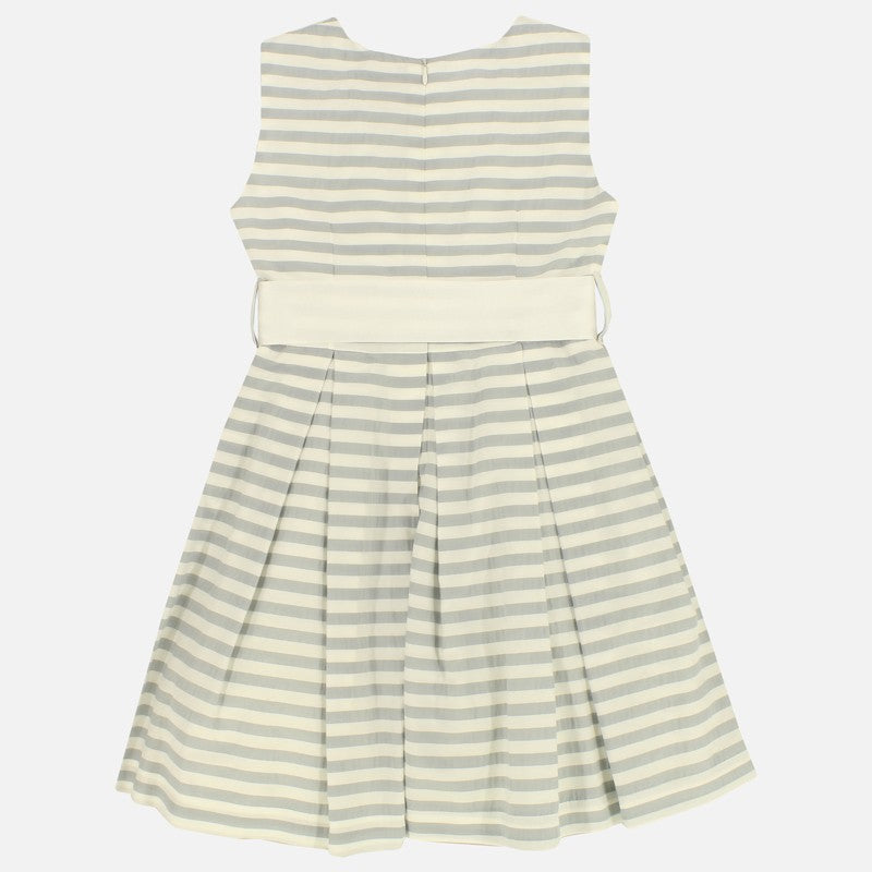 MINIMI sukienka dla dziewczynki w popielate paski 35/19 -  - #tag1# - #tag2# - #tag3# - #tag4#