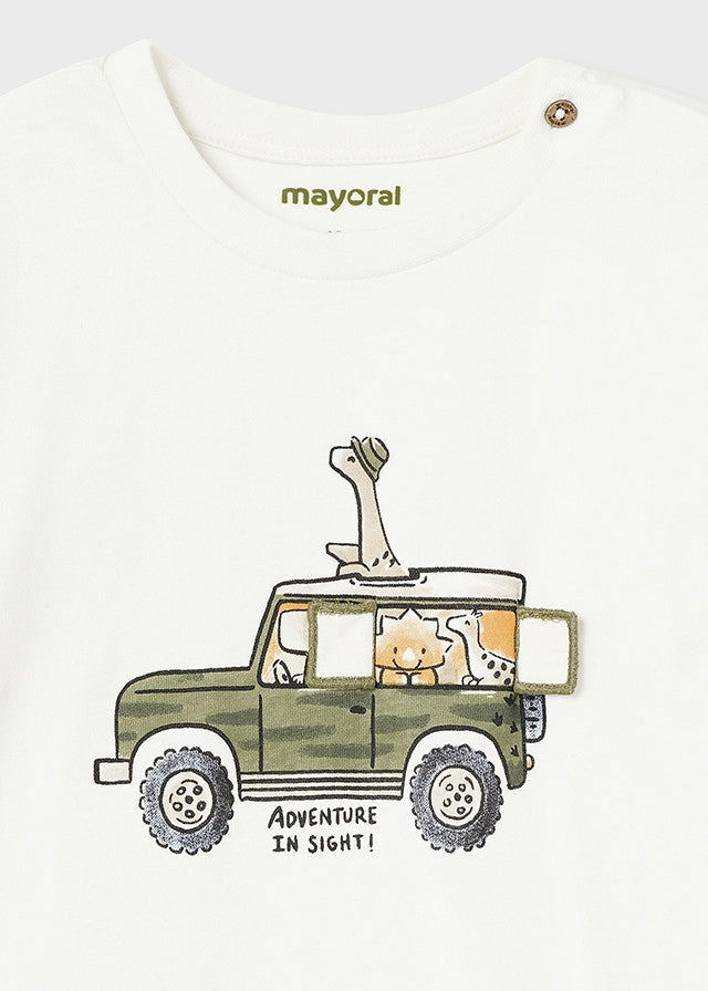 Mayoral 1029-46 Koszulka z krótkim rękawem chłopiec kolor śmietanka -  - #tag1# - #tag2# - #tag3# - #tag4#