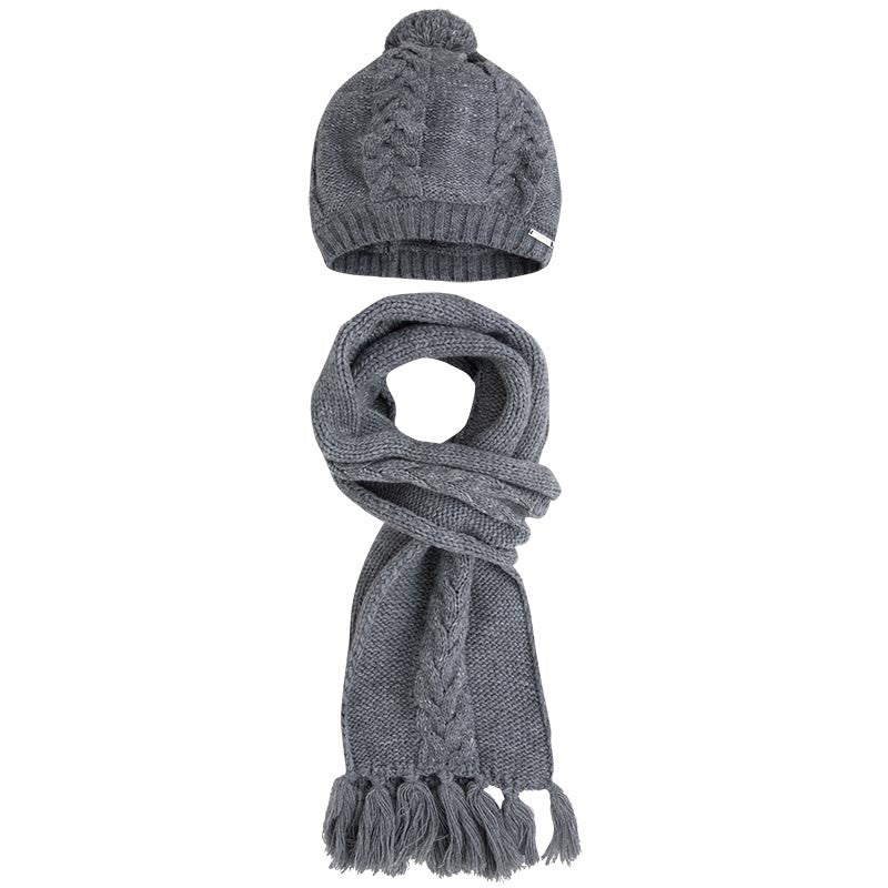 Mayoral 10896-83 Komplet czapka szalik  kolor Stal -  - #tag1# - #tag2# - #tag3# - #tag4#