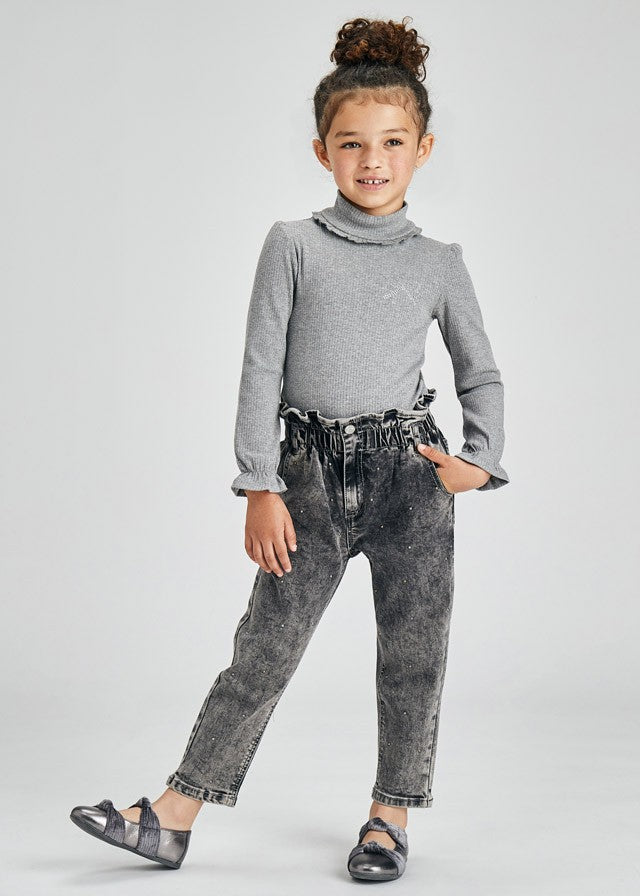 Mayoral 11-04577-062 Spodnie slouchy jeans dziewczynka 4577-62 Szary -  - #tag1# - #tag2# - #tag3# - #tag4#