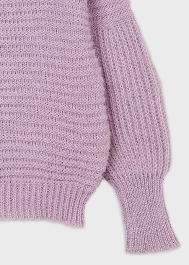 Mayoral 11-07350-086 Sweter z golfem 7350-86 kolor fioletowy -  - #tag1# - #tag2# - #tag3# - #tag4#