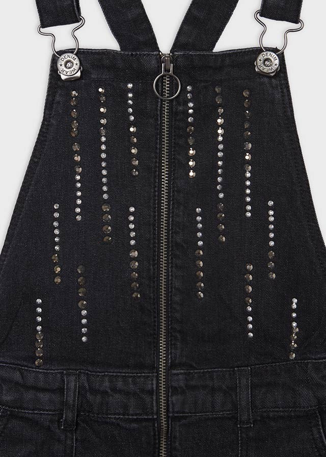 Mayoral 11-07908-081 Spódnica ogrodniczka dziewczeca 7908-81 Czarny -  - #tag1# - #tag2# - #tag3# - #tag4#