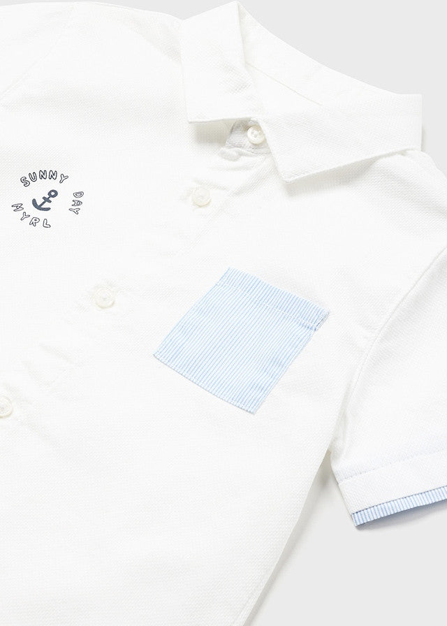 Mayoral 1111-1 Koszula z krótkim rękawem chłopiec kolor biały -  - #tag1# - #tag2# - #tag3# - #tag4#