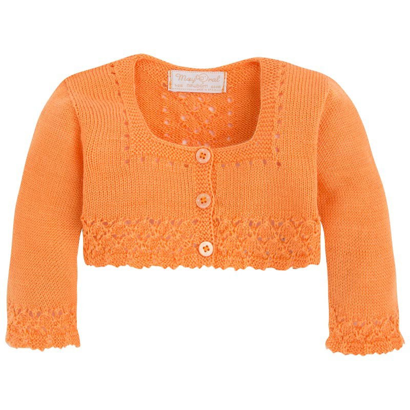 Mayoral 1317-70 Rozpinany sweterek perle Pomarańcz -  - #tag1# - #tag2# - #tag3# - #tag4#