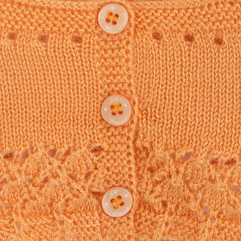Mayoral 1317-70 Rozpinany sweterek perle Pomarańcz -  - #tag1# - #tag2# - #tag3# - #tag4#