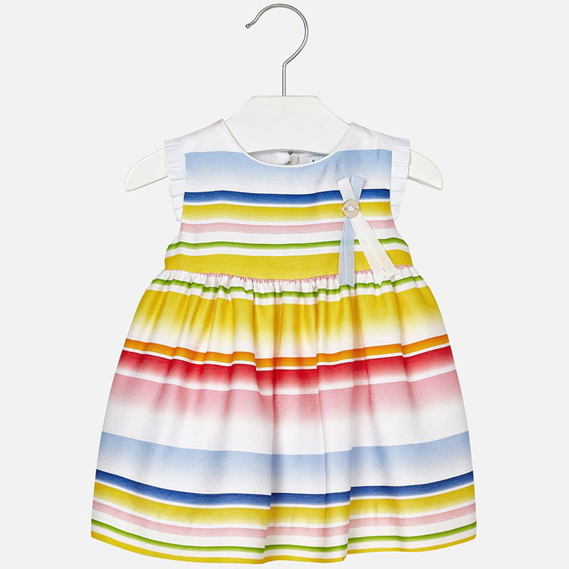 Mayoral 1952-3 Sukienka dziewczęca paski kolor Żółty -  - #tag1# - #tag2# - #tag3# - #tag4#