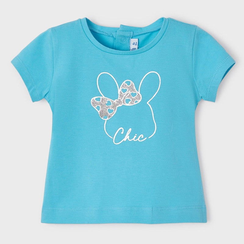 Mayoral 22-00105-047 Koszulka z krótkim rękawem dziewczynka 105-47 turkus -  - #tag1# - #tag2# - #tag3# - #tag4#