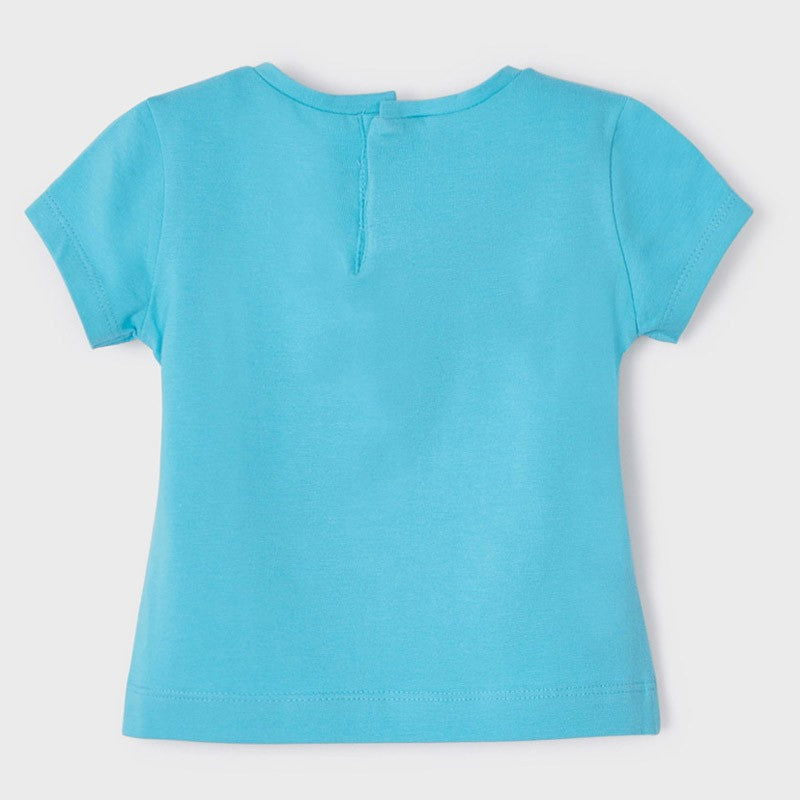 Mayoral 22-00105-047 Koszulka z krótkim rękawem dziewczynka 105-47 turkus -  - #tag1# - #tag2# - #tag3# - #tag4#