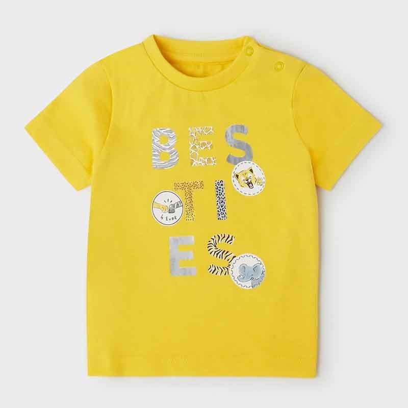 Mayoral 22-01011-021 Koszulka z krótkim rękawem chłopiec 1011-21 żółty -  - #tag1# - #tag2# - #tag3# - #tag4#