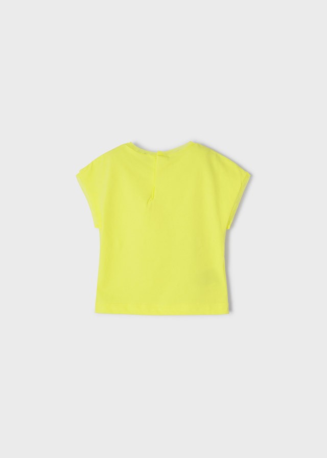 Mayoral 22-01022-090 Koszulka z krótkim rękawem dziewczynka 1022-90 cytrynowy -  - #tag1# - #tag2# - #tag3# - #tag4#