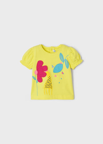 Mayoral 22-01028-076 Koszulka z krótkim rękawem dziewczynka 1028-76 cytrynowy -  - #tag1# - #tag2# - #tag3# - #tag4#