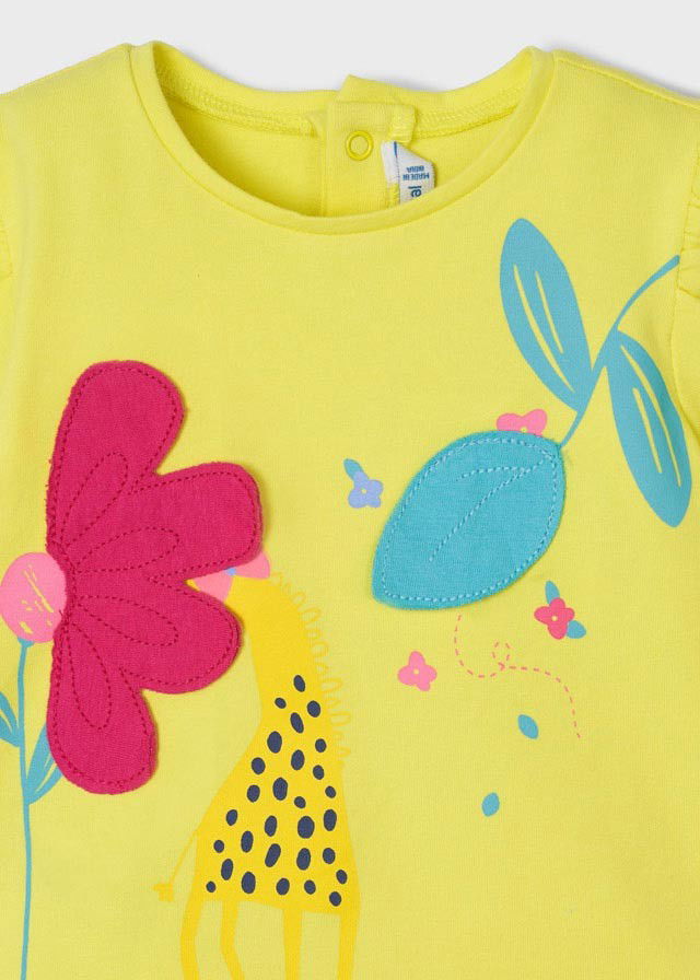 Mayoral 22-01028-076 Koszulka z krótkim rękawem dziewczynka 1028-76 cytrynowy -  - #tag1# - #tag2# - #tag3# - #tag4#