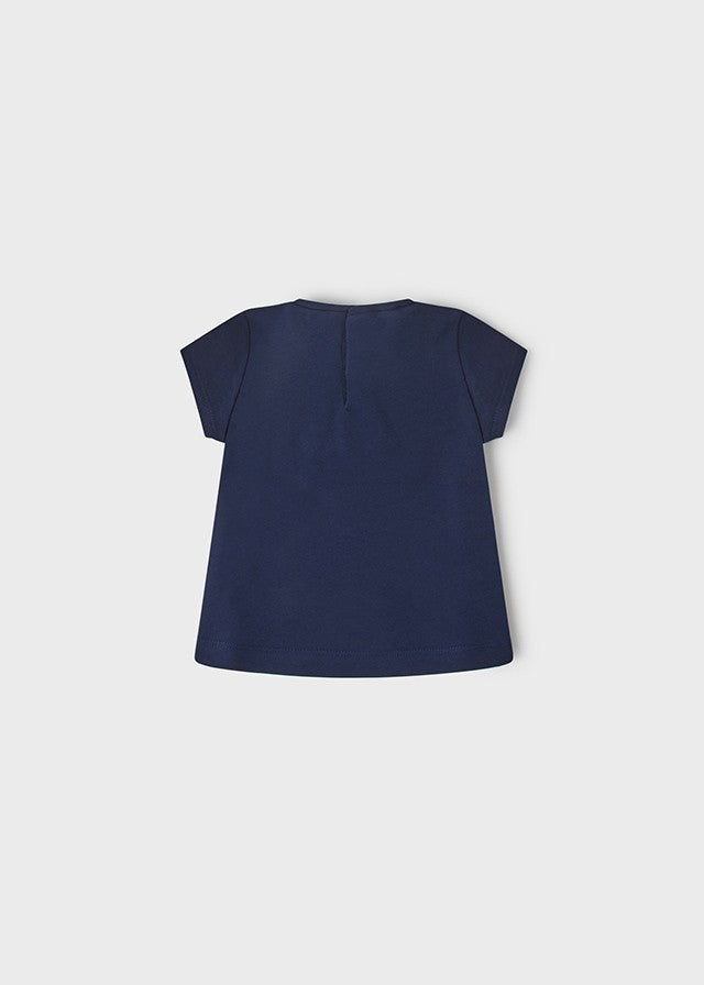 Mayoral 22-01033-052 Koszulka z krótkim rękawem dziewczynka 1033-52 atrament -  - #tag1# - #tag2# - #tag3# - #tag4#