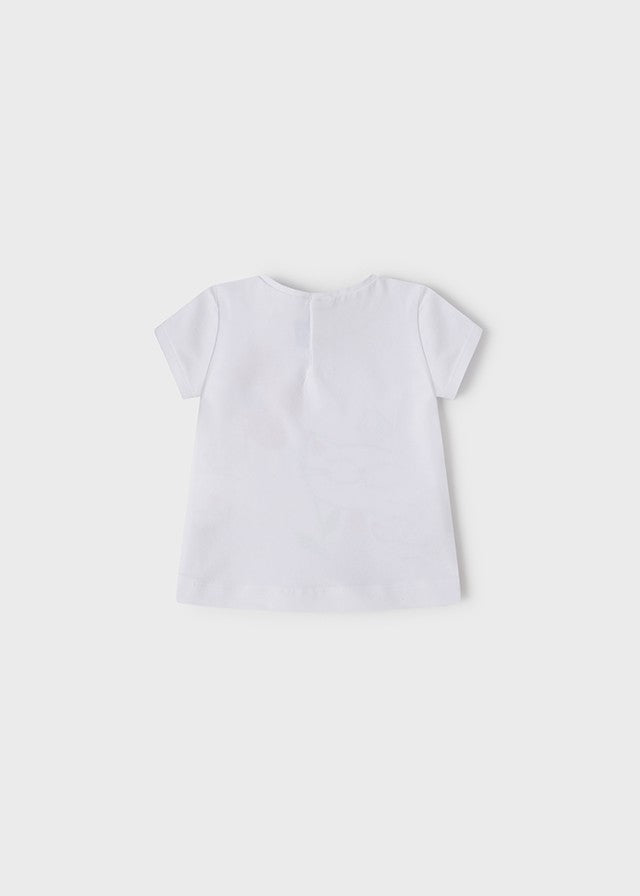 Mayoral 22-01033-054 Koszulka z krótkim rękawem dziewczynka 1033-54 biało-czerwony -  - #tag1# - #tag2# - #tag3# - #tag4#