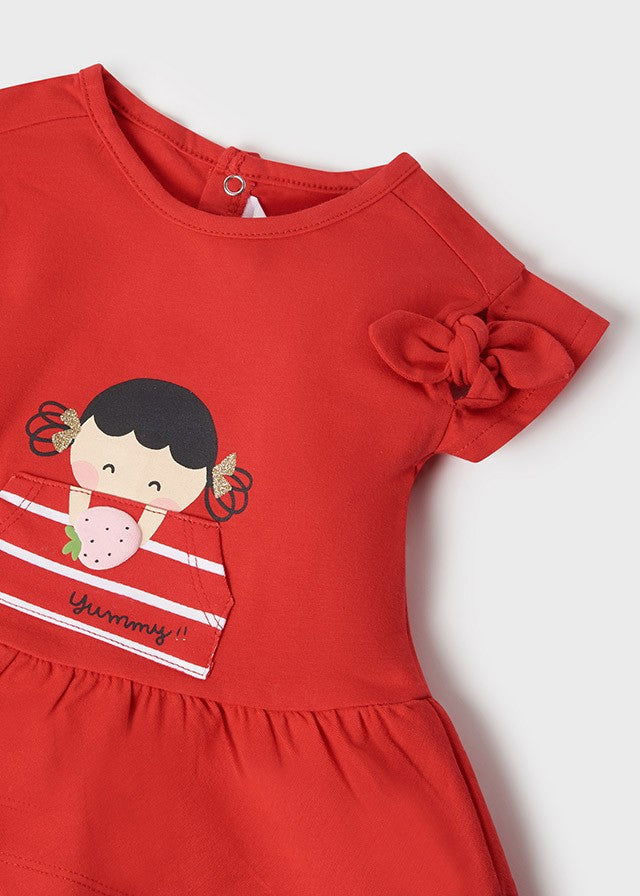 Mayoral 22-01877-035 Sukienka bawełniana dziewczynka 1877-35 red -  - #tag1# - #tag2# - #tag3# - #tag4#