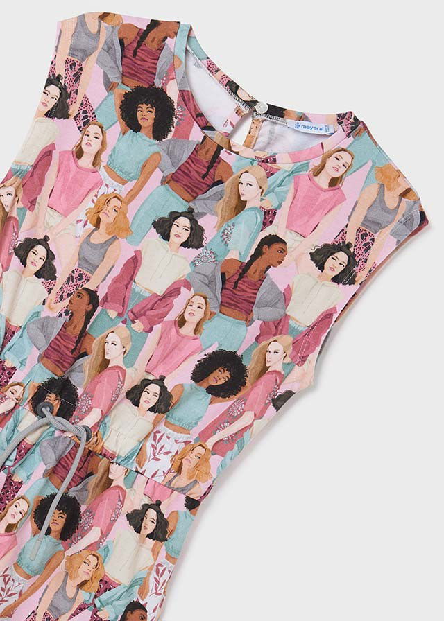 Mayoral 22-06983-003 Kombinezon z nadrukiem dziewczynka 6983-3 różowy -  - #tag1# - #tag2# - #tag3# - #tag4#