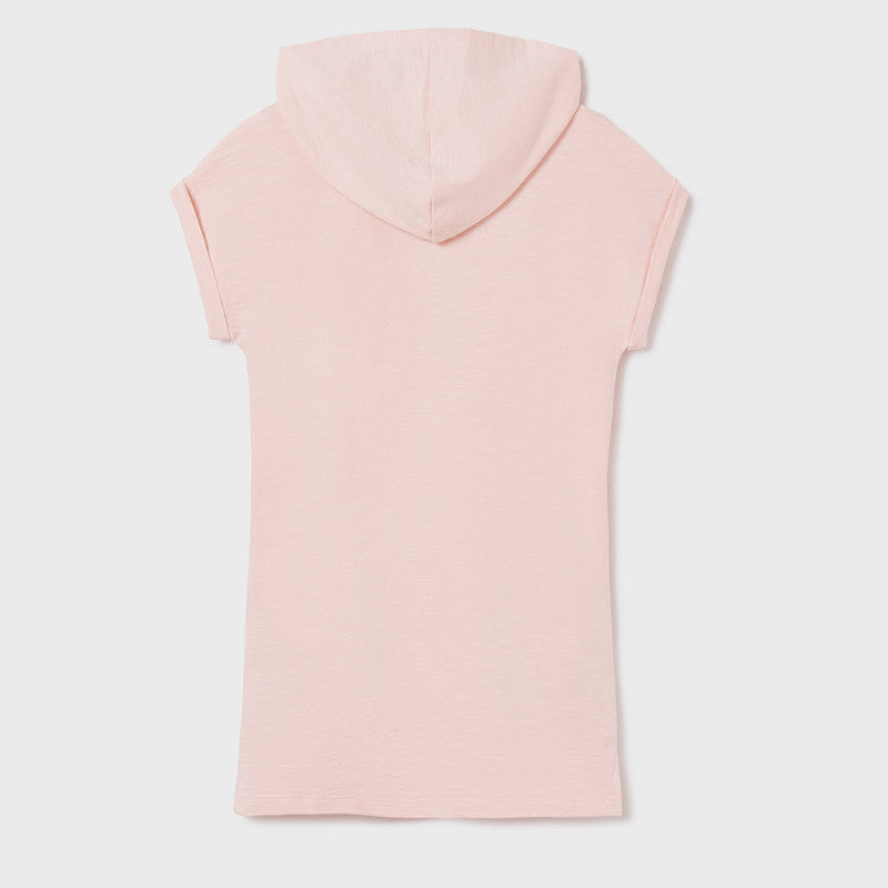 Mayoral 22-06984-030 Sukienka z kapturem dziewczynka 6984-30 nude -  - #tag1# - #tag2# - #tag3# - #tag4#