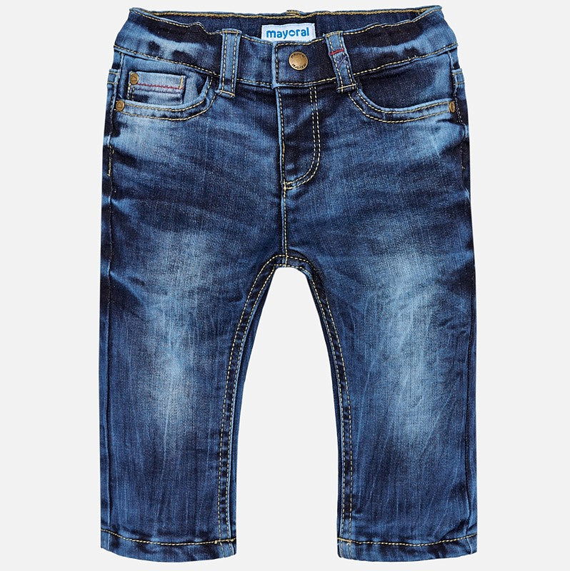 Mayoral 2554-5 Spodnie ocieplane chłopięce jeans kolor granat -  - #tag1# - #tag2# - #tag3# - #tag4#