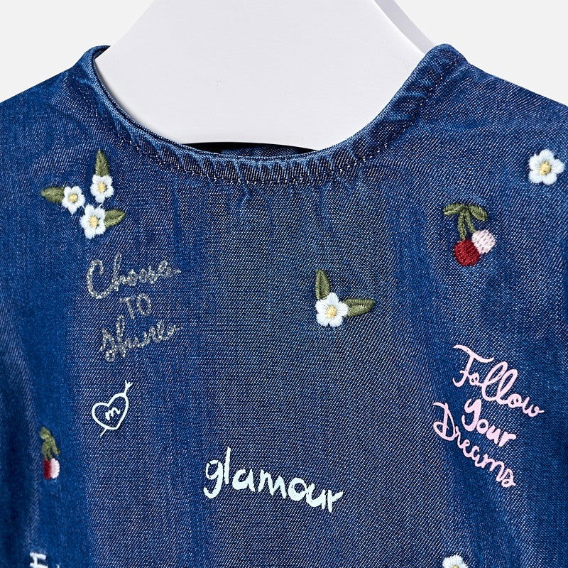 Mayoral 2950-5 Sukienka dziewczęca jeans kolor granat -  - #tag1# - #tag2# - #tag3# - #tag4#