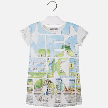 Mayoral 3983-65 Sukienka litery miasto  kolor Anyżkowy -  - #tag1# - #tag2# - #tag3# - #tag4#