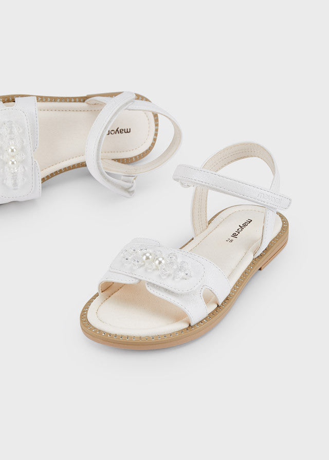 Mayoral 43447-23 Sandały z koralikami dziewczynka kolor whitemetal -  - #tag1# - #tag2# - #tag3# - #tag4#