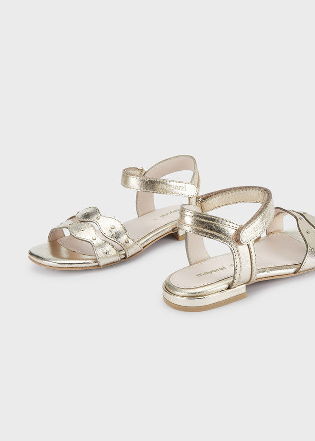 Mayoral 43451-32 Sandały skórzane metaliczne dziewczynka kolor złoty -  - #tag1# - #tag2# - #tag3# - #tag4#