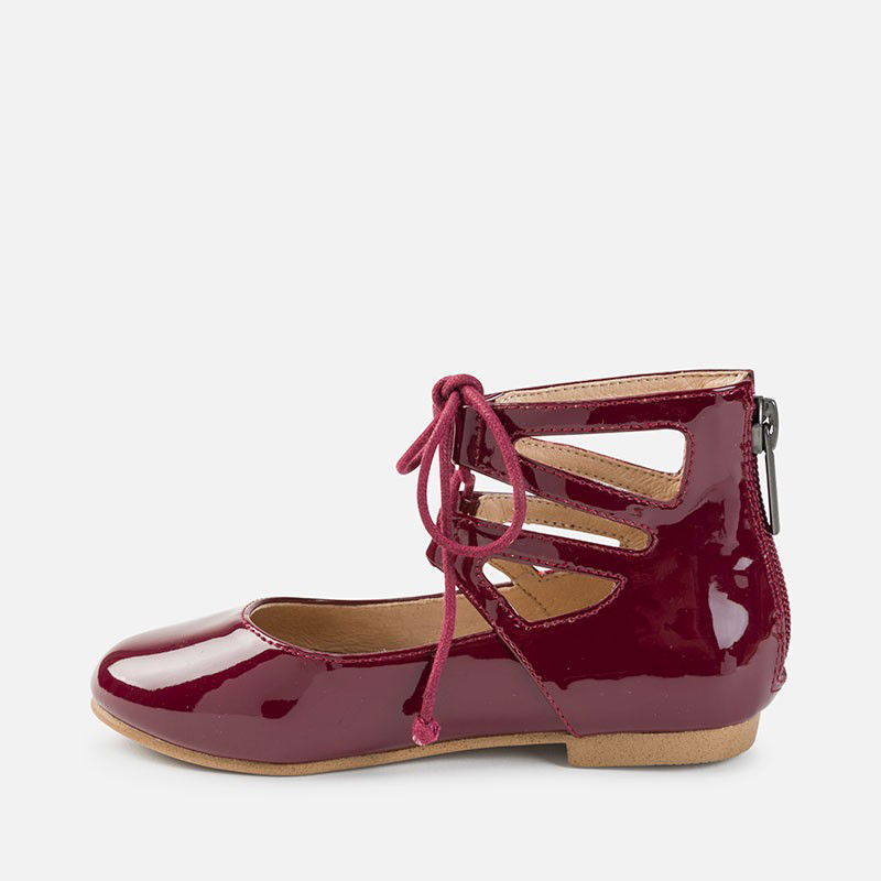 Mayoral 44709-37 Buciki dziewczęce balerinki lakierki kolor Bordowy -  - #tag1# - #tag2# - #tag3# - #tag4#