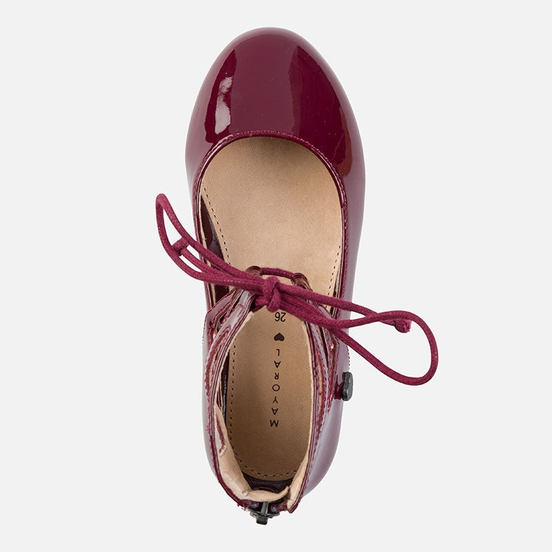 Mayoral 44709-37 Buciki dziewczęce balerinki lakierki kolor Bordowy -  - #tag1# - #tag2# - #tag3# - #tag4#