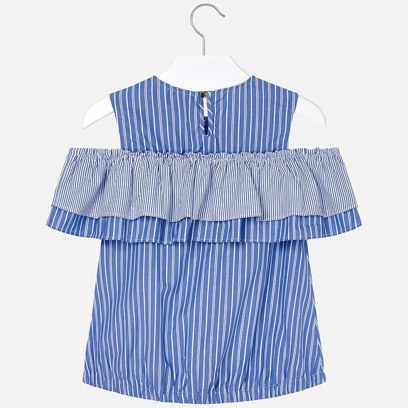 Mayoral 6108-43 Bluzka z odkrytymi ramionami dziewczęca Niebieska -  - #tag1# - #tag2# - #tag3# - #tag4#