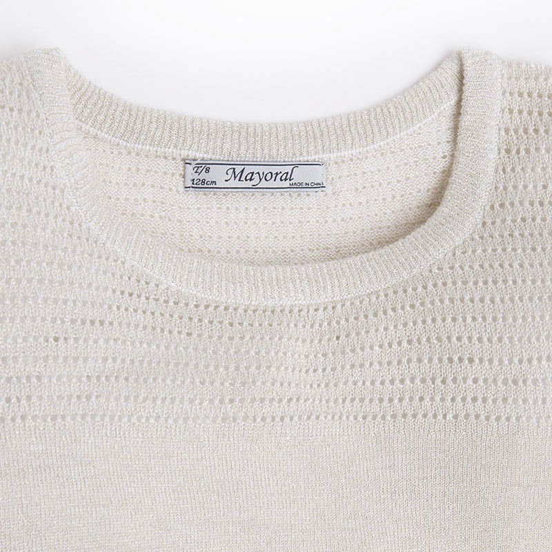 Mayoral 6310-58 Sweter trykot ażurowy kolor Złoty -  - #tag1# - #tag2# - #tag3# - #tag4#