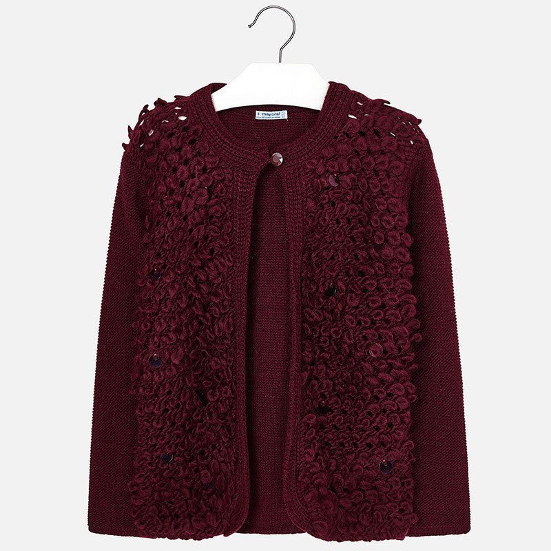 Mayoral 7328-27 Sweter dziewczęcy kolor bordo -  - #tag1# - #tag2# - #tag3# - #tag4#