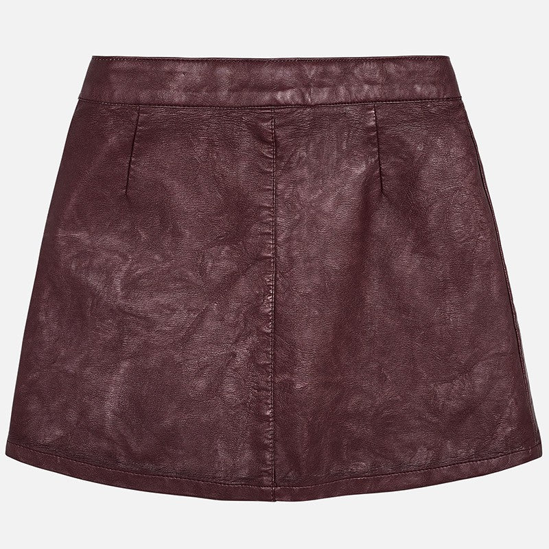 Mayoral 7910-35 Spódnica skórzana dziewczęca bordowa -  - #tag1# - #tag2# - #tag3# - #tag4#