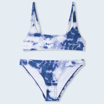 Pepe Jeans Bikini z nadrukiem FLORENCE BIKINI junior dziewczyna PGB10362-551 biały/niebieski -  - #tag1# - #tag2# - #tag3# - #tag4#
