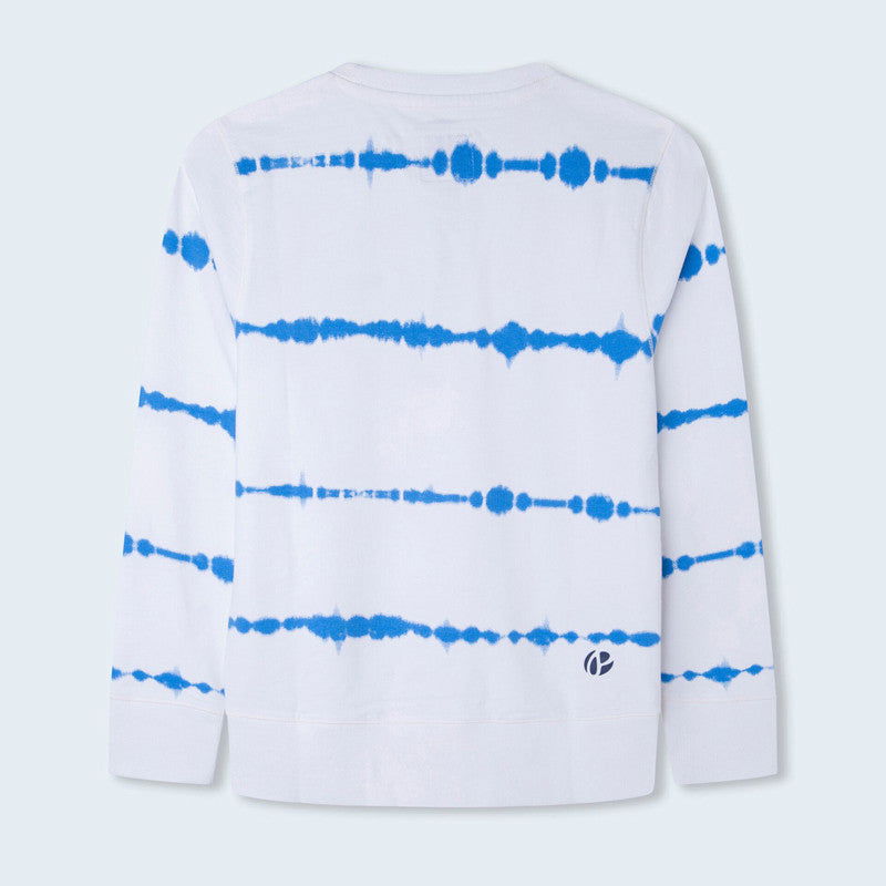 Pepe Jeans Bluza EDGAR junior chłopak PB581402-516 biały/niebieski -  - #tag1# - #tag2# - #tag3# - #tag4#