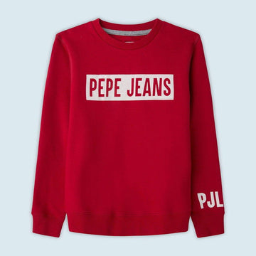 Pepe Jeans Bluza sportowa JAMIE junior chłopak PB581347-274 WINTER RED -  - #tag1# - #tag2# - #tag3# - #tag4#