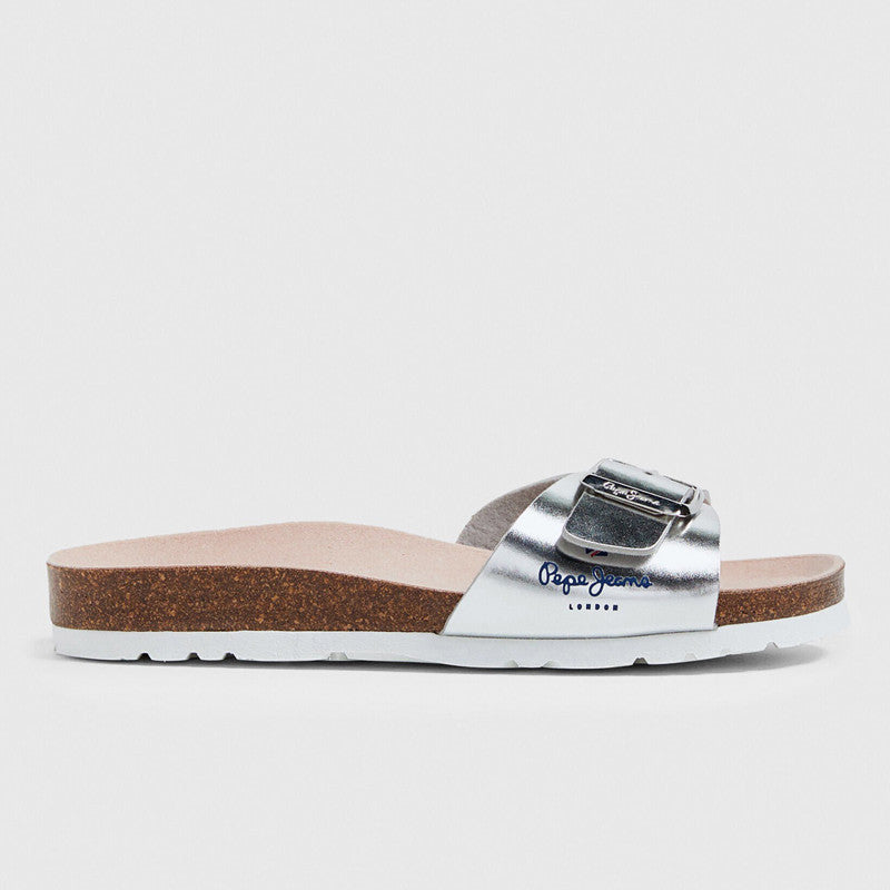 Pepe Jeans Klapki BIO MIRROR GIRL junior girl PGS90187-934 SILVER -  - #tag1# - #tag2# - #tag3# - #tag4#