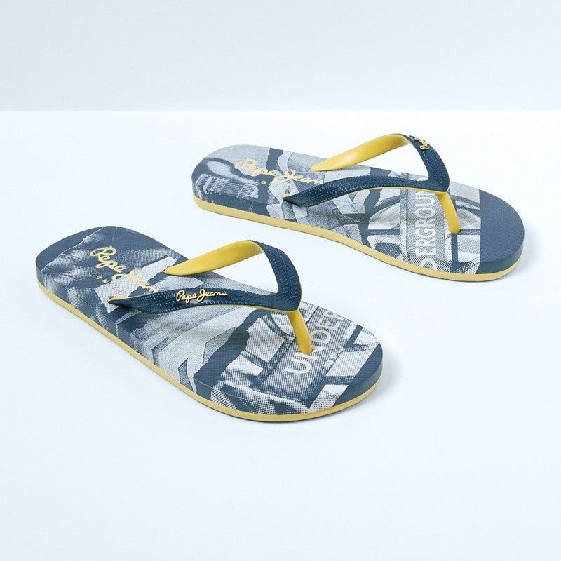 Pepe Jeans Klapki DORSET UNDERGROUND BOY junior boy PBS70050-595 NAVY -  - #tag1# - #tag2# - #tag3# - #tag4#