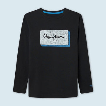 Pepe Jeans Koszulka ASIER junior chłopak PB503195-987 CHARCOAL -  - #tag1# - #tag2# - #tag3# - #tag4#