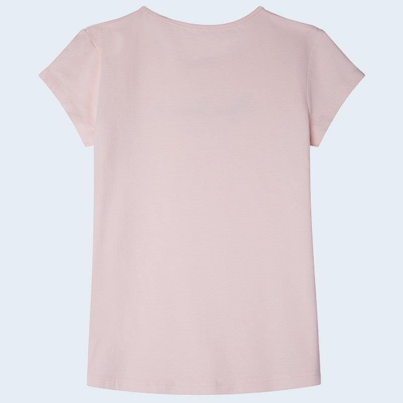 Pepe Jeans Koszulka HANA GLITTER S/S junior dziewczyna PG501567-315 różowy -  - #tag1# - #tag2# - #tag3# - #tag4#