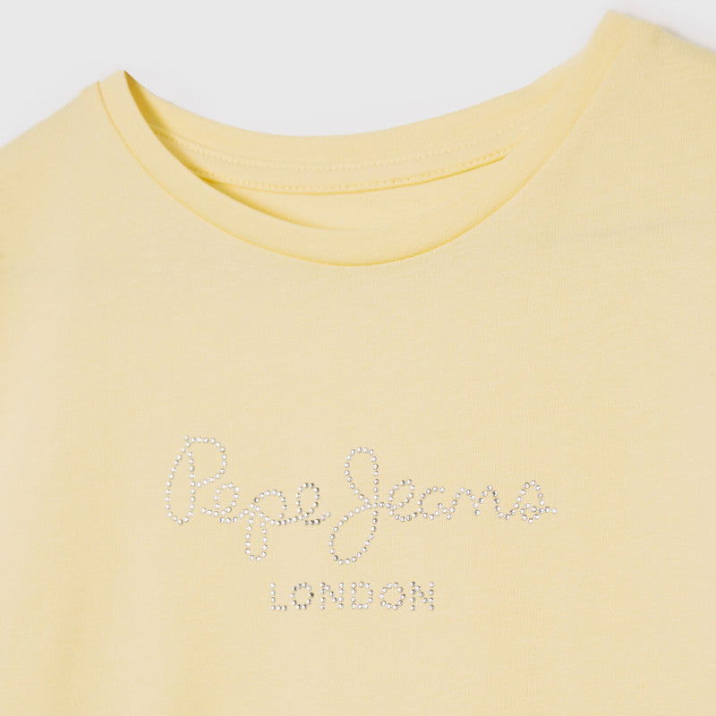 Pepe Jeans Koszulka NURIA junior dziewczyna PG502460-037 żółty -  - #tag1# - #tag2# - #tag3# - #tag4#