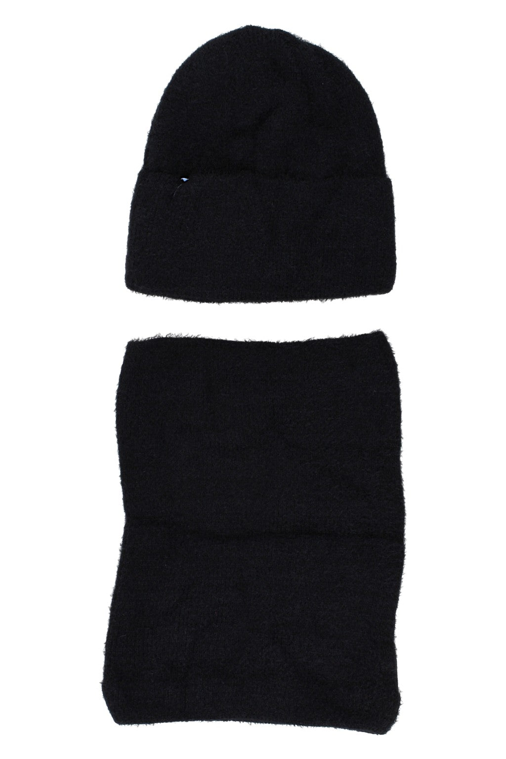 Girls' hat and scarf set, black, Grans B388-P-221025-13