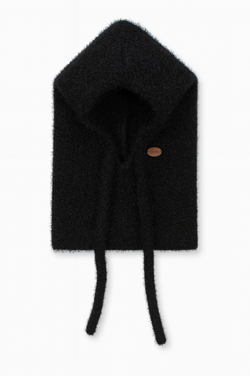 Girls' black snood hat Grans BK02-0-51125-14