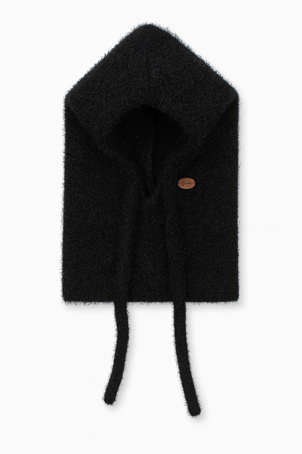 Girls' black snood hat Grans BK02-0-51125-14