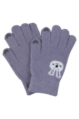 Girls' purple gloves Euro Gloves D-229-91025