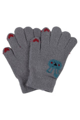 Girls' gray gloves Euro Gloves D-229-91025
