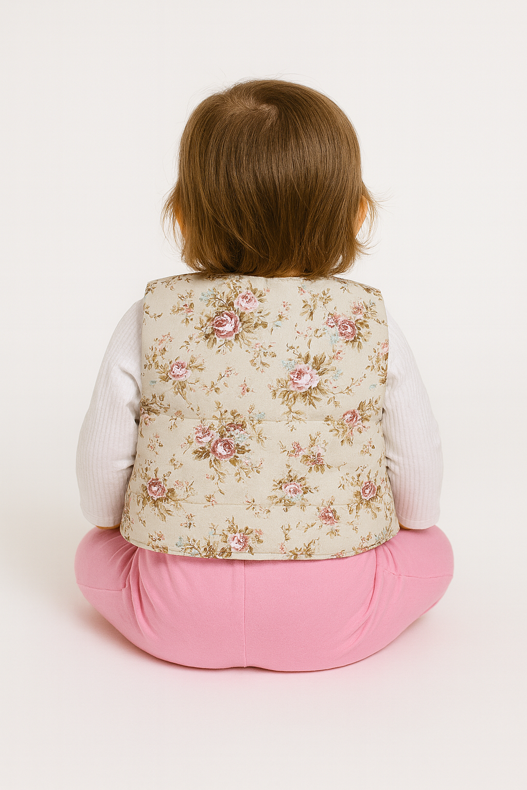 3-piece set with a vest, pink, girly, Pat pat baby 4153-19825-40