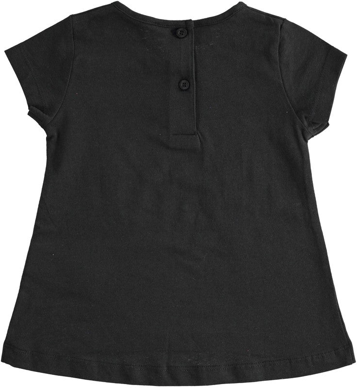 iDO 44743 Koszulka z krótkim rękawem dla dziewczynki kolor czarny -  - #tag1# - #tag2# - #tag3# - #tag4#