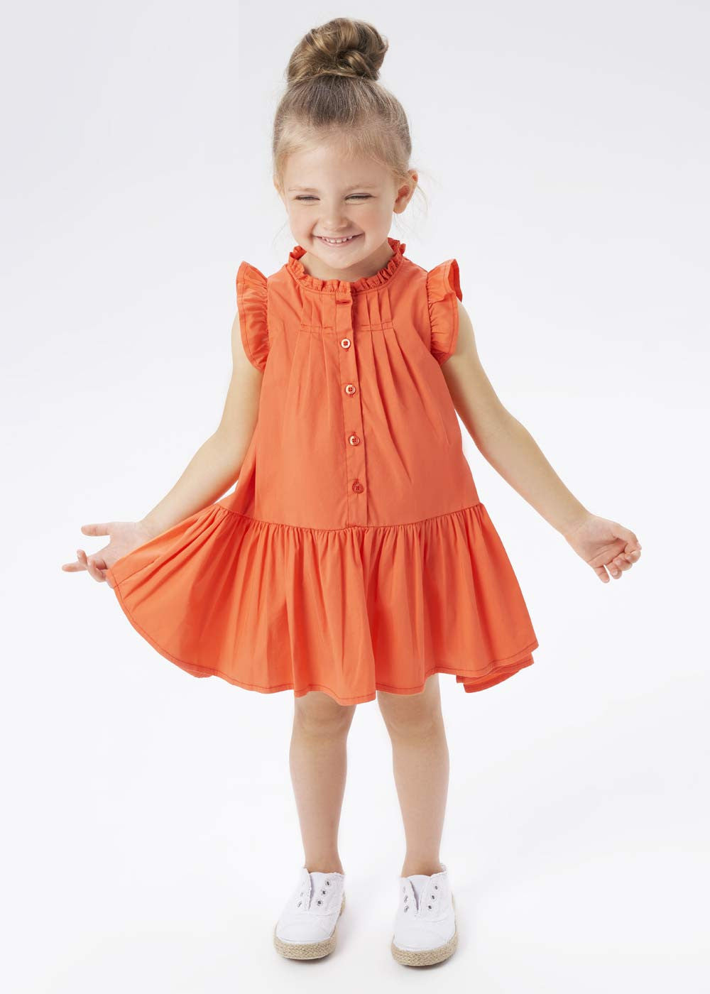 iDO 46307-2137 Sukienka bawełniana dziewczynka kolor koral -  - #tag1# - #tag2# - #tag3# - #tag4#